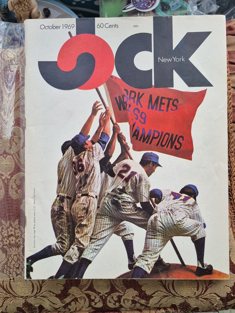 🌙Vintage 1969 JOCK Magazine Oct Miracle Mets Intact Subscription Inserts
